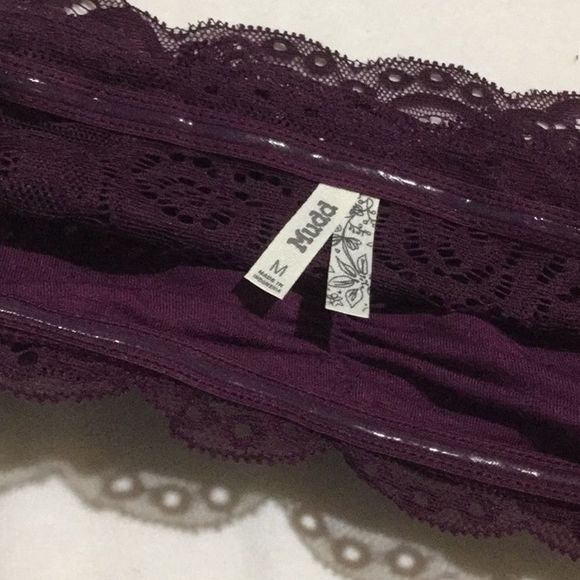 Mudd Pretty Little Layers Lace Bandeau Purple - Picture 6 of 6